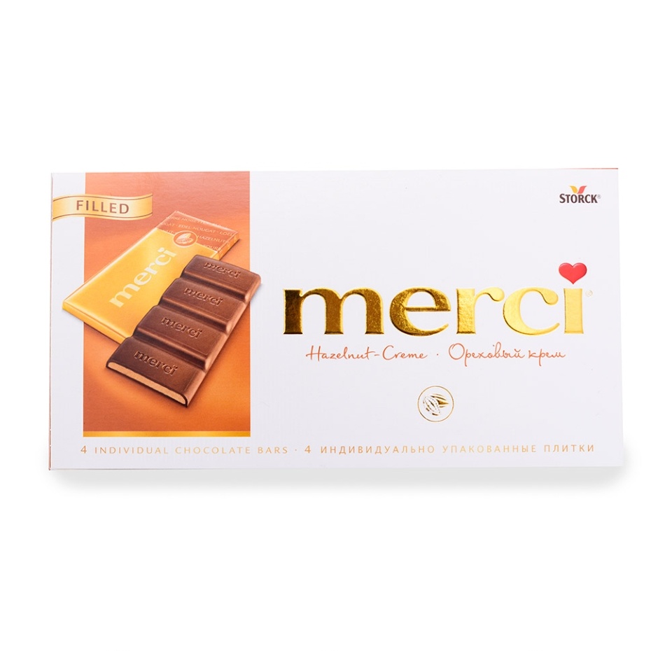 

Шоколад Merci Ореховый крем 112 г
