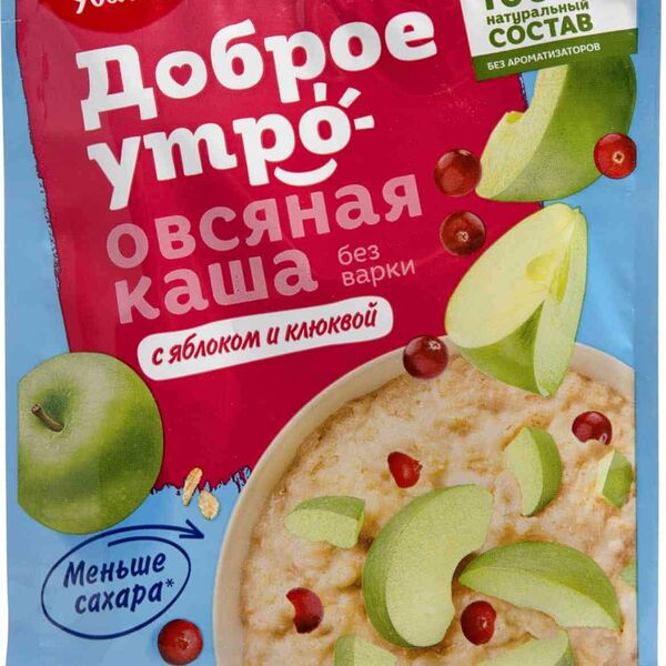 Каша овсяная Увелка Яблоко-клюква