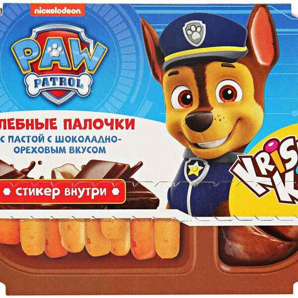 Хлебные палочки Конфитрейд Paw Patrol с Шоколадно-ореховым вкусом