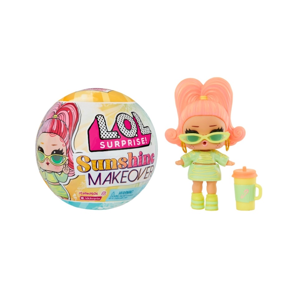 

Шар сюрприз L.O.L. Surprise! Sunshine makeover,кукла с аксессуарами,1шт в ассортименте