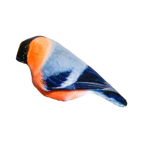 Dono Della игрушка Снегирь с кошачьей мятой и валерианой для кошек 18 см.