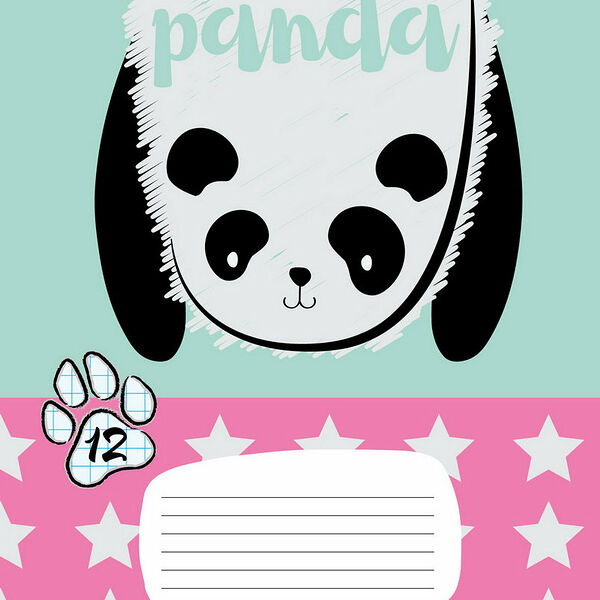 Тетрадь 12л клетка картон academy style