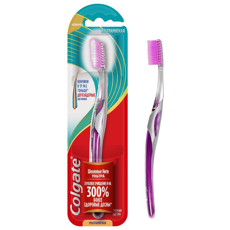 

Зубная щетка Colgate Шелковые нити ультрамягкая цвет в ассортименте 1 шт.