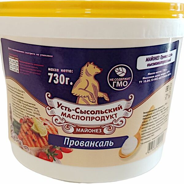 Майонез Усть-Сысольский Маслопродукт Провансаль 67% 730г