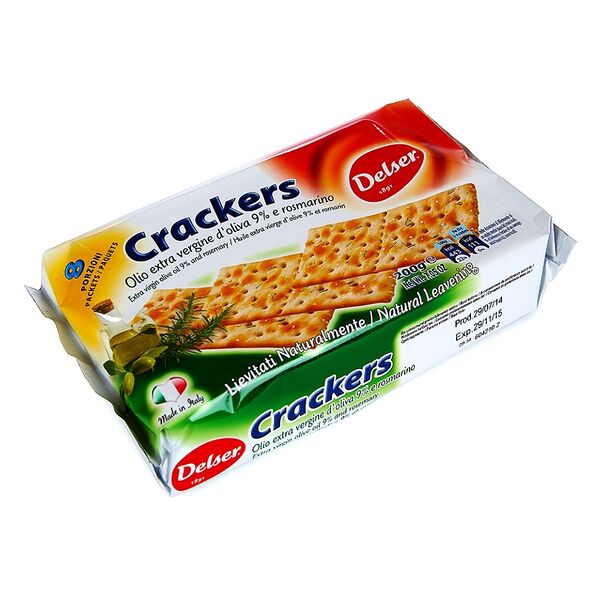 Крекеры с розмарином и оливковым маслом, Delser, 200г