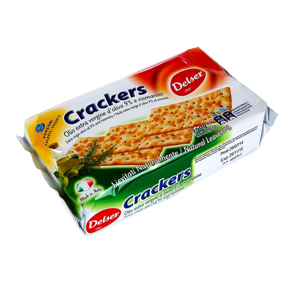 

Крекеры с розмарином и оливковым маслом Delser, 200 г