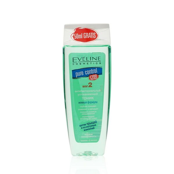 Тоник для лица Eveline Pure Control против прыщей 200 мл