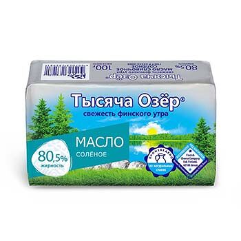 Масло сливочное солёное Тысяча Озёр 80.5%