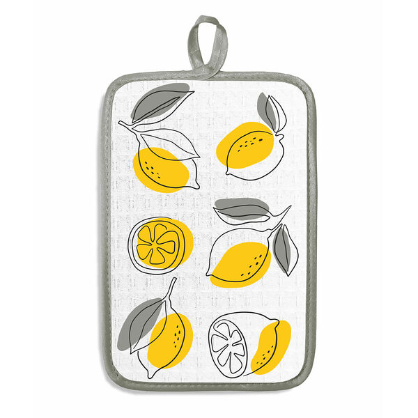 Прихватка Лимоны графика, 14х22 см, хлопок