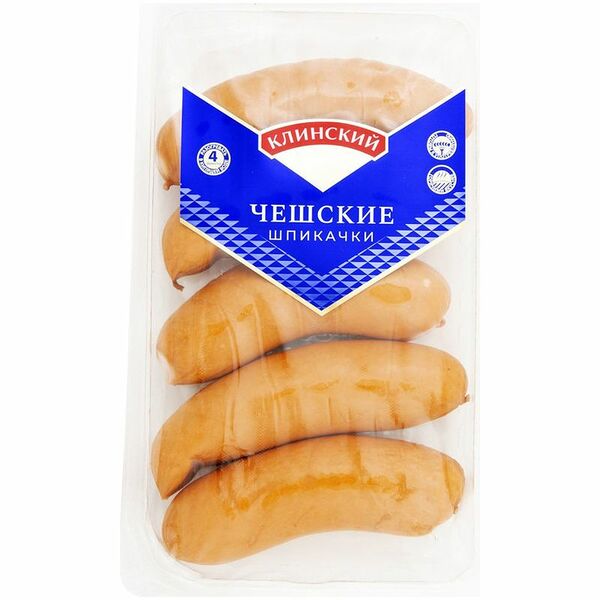 Шпикачки варёные Клинский МК Чешские категории Б, 450 г
