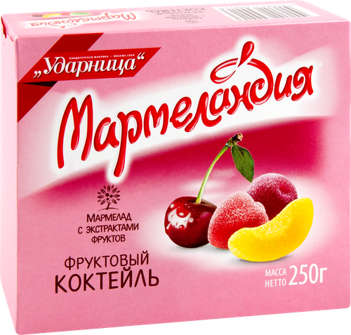 

Мармелад Мармеландия Фруктовый коктейль Ударница 250 г