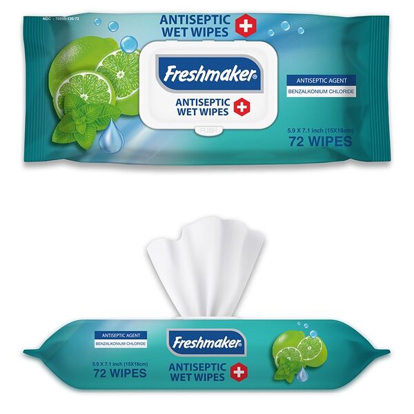 Салфетки влажные антибактериальные, Freshmaker, 72 шт., Турция