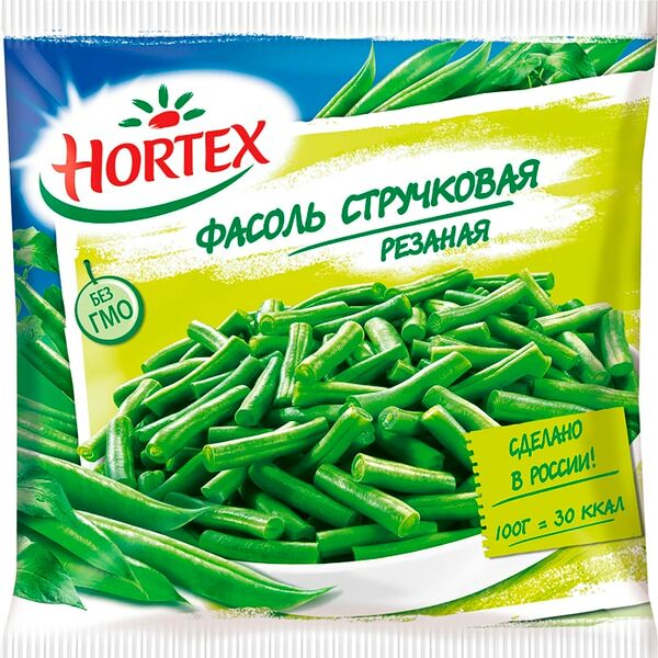 Фасоль стручковая Hortex резаная быстрозамороженная 400г