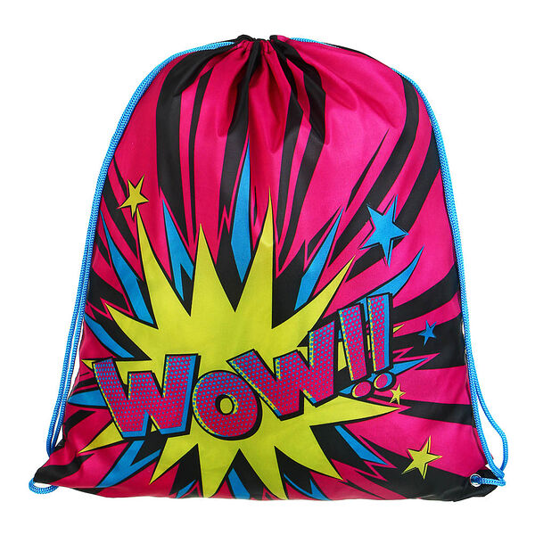 Взрыв мешок для сменной обуви на завязках, увеличенный размер 40x47см, полиэстер