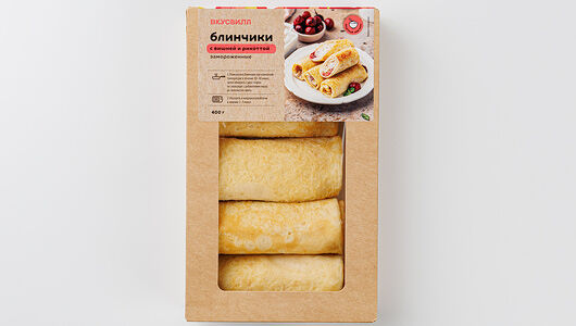 Блинчики с вишней и Рикоттой, зам., 400г(Продукт замороженный)