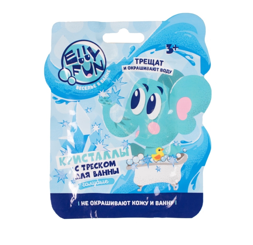 

Кристаллы для ванны Elly Fun с треском цвет голубой, Китай