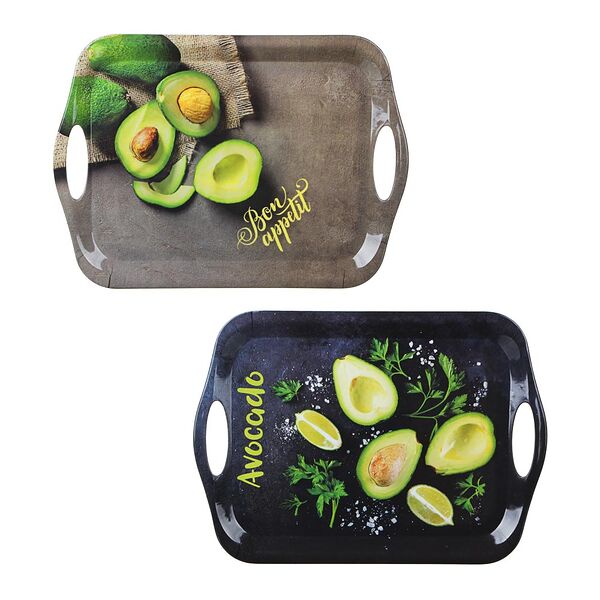 Поднос Vetta Авокадо, пластик, 36х26х1,5см, 2 дизайна, 1 шт