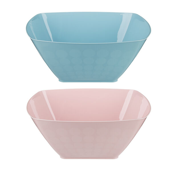 Салатник 2,0л (22х22х9см), пластик, 2 цвета, в ассортименте