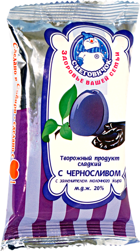 

Продукт творожный Снеговичок с черносливом 20% с змж 90 г