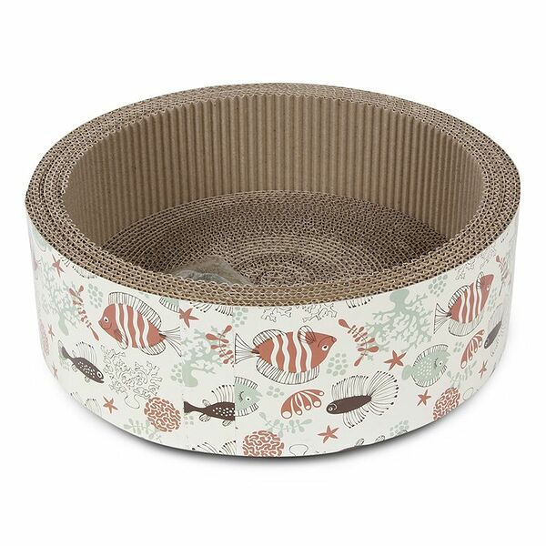 Когтеточка для кошек MAJOR Ватрушка картон 36х11см