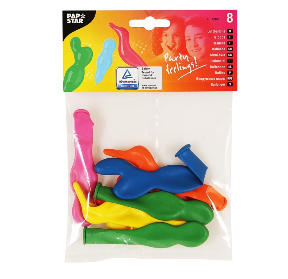 

Набор воздушных шаров Pap star Фигуры, 8 шт