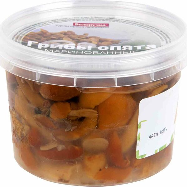 Опята маринованные Белоручка с луком и чесноком, 250 г