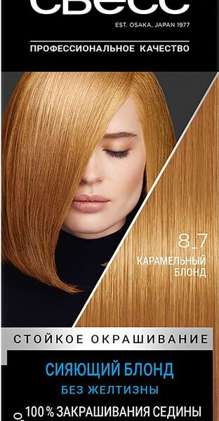 Крем-краска для волос Сьесс 8-7 Карамельный Блонд  115мл