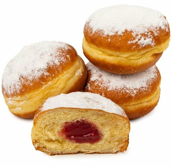 Пончики Ашан с вишневой начинкой, 4х70 г