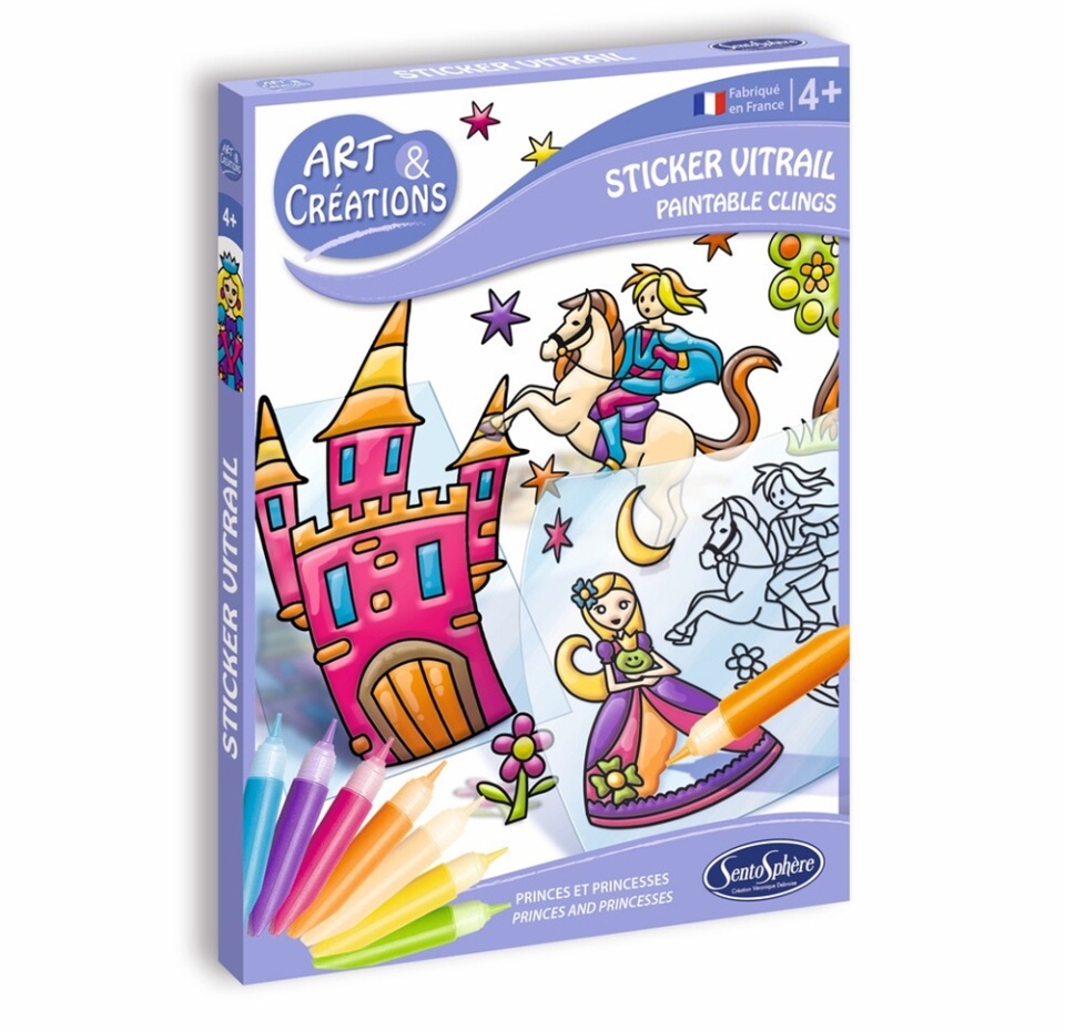 

Набор для создания витража «Принцы и принцессы» 4+, SentoSphere, 1 шт., Франция