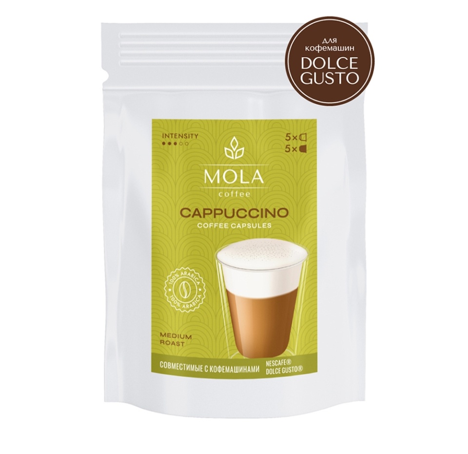 

Кофе Mola Cappuccino в капсулах для кофемашин 10 шт. 115 г