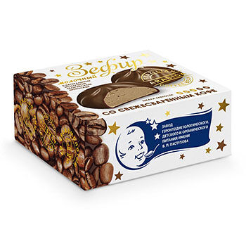 Зефир ЗГДиОП им. В.П. Пастухова с кофе в молочном бельгийском шоколаде, 60г