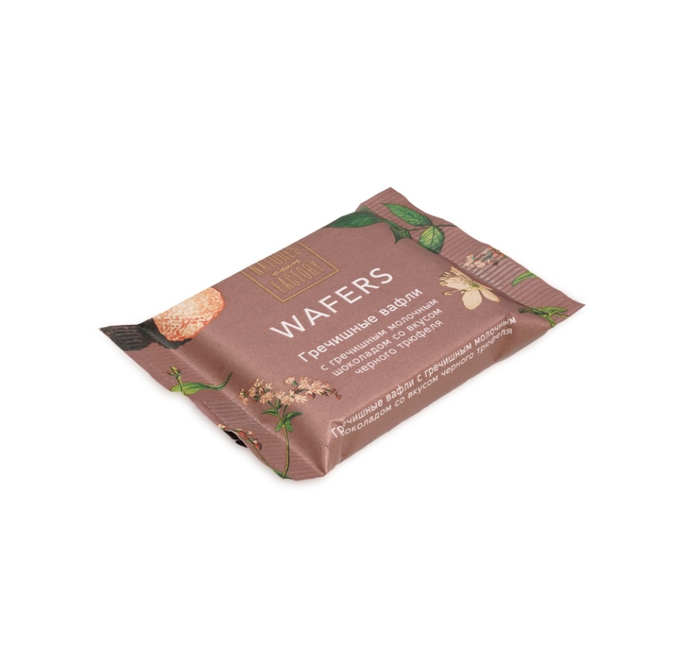 

Вафли Nature's Own Factory с гречишным молочным шоколадом Черный трюфель 20 г
