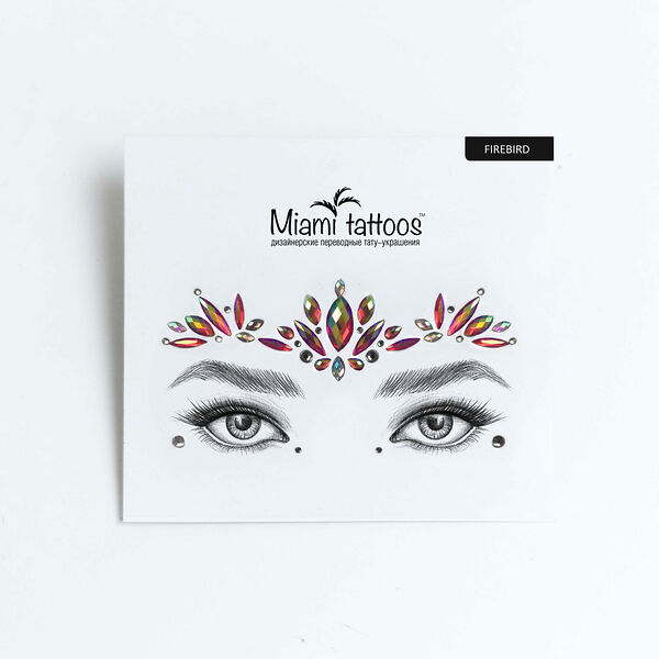 Переводные тату-украшения Miami Tattoos Кристаллы для лица, в ассортименте