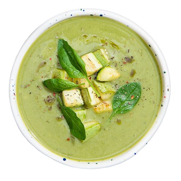 Суп-пюре из кабачков Азбука Life со шпинатом и базиликом, 270г