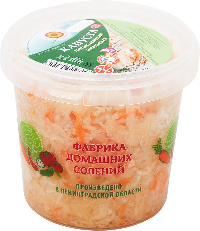 

Капуста шинкованная квашеная Фабрика домашних солений