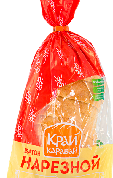 Батон Край Каравай Нарезной в нарезке