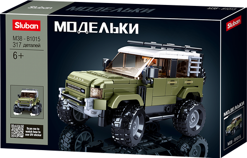 Конструктор Sluban Военный джип, 317 деталей Арт. M38-B1015