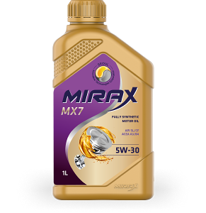 Масло моторное синтетическое Mirax MX7 SAE 5W30 API SL/CF, ACEA A3/B4 1л