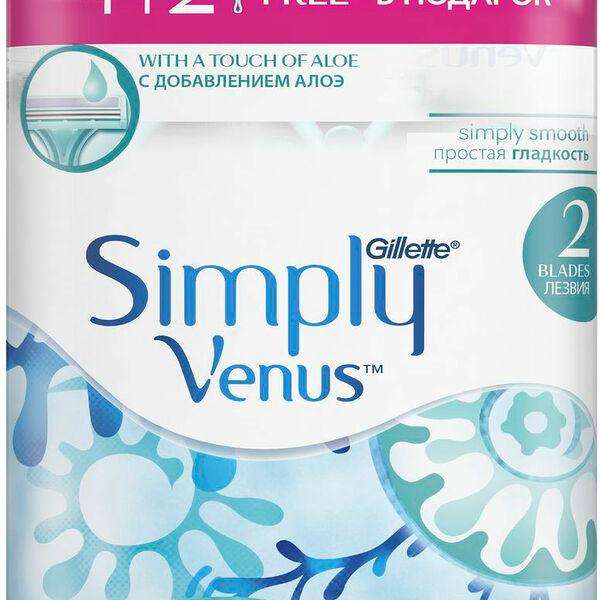 Одноразовые станки Venus Simply женские для бритья, 6шт