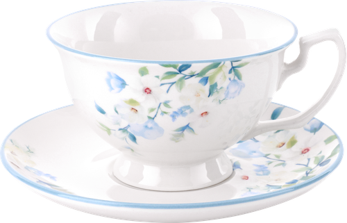 

Чайная пара Homeclub Нежность 200 мл, фарфор, в ассортименте