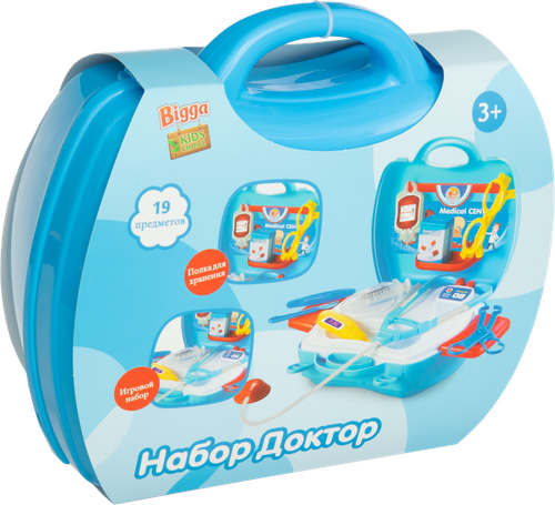 

Набор игровой BIGGA Доктор в чемодане 19 предметов
