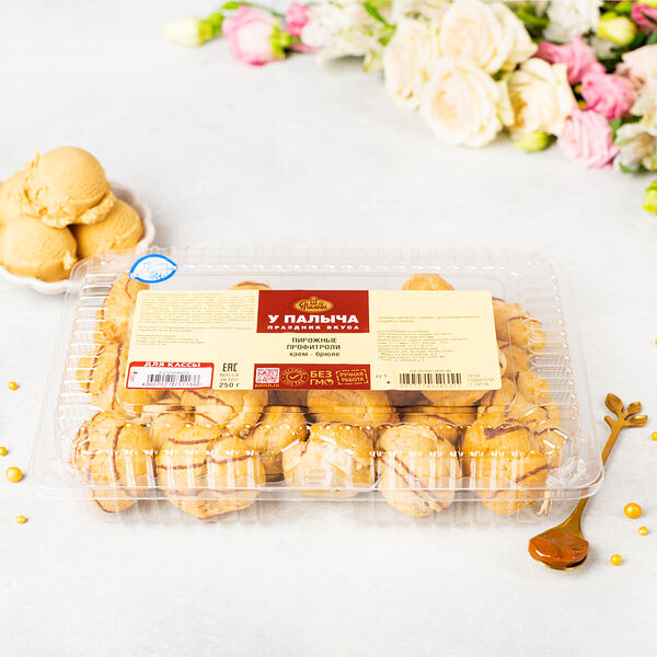 Профитроли крем-брюле пирожные 250 г