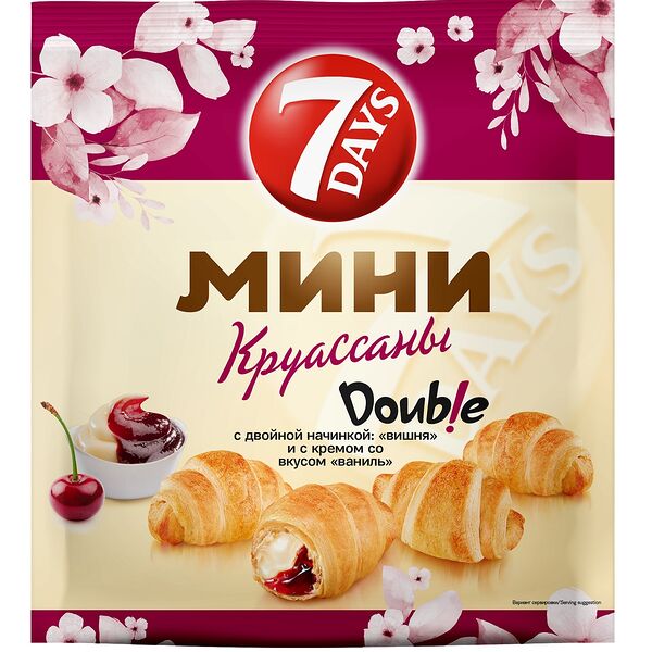 Мини круассаны 7DAYS c двойной начинкой: 