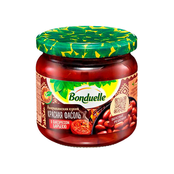Фасоль консервированная Bonduelle красная, в классическом барбекю 360г