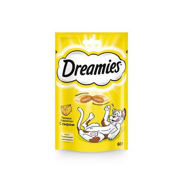 Лакомство Dreamies™ для взрослых кошек с сыром 60гр