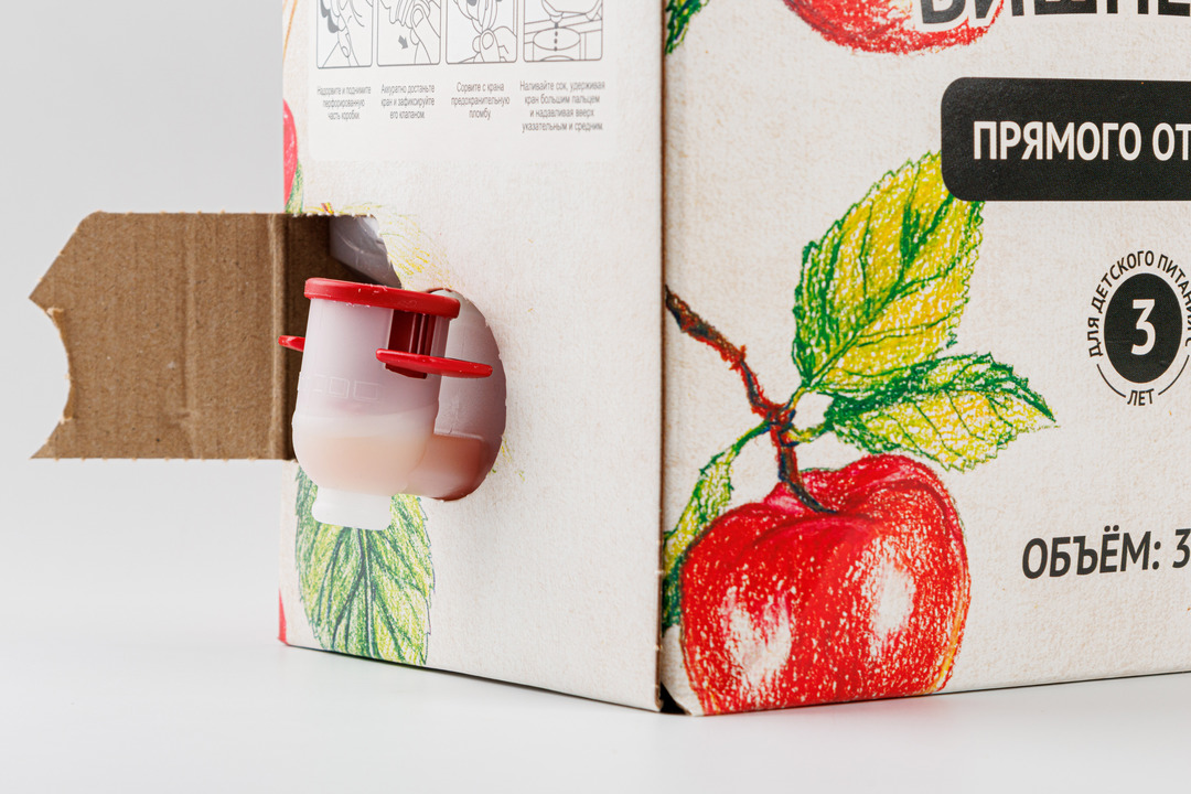 

Сок яблочно-вишневый прямого отжима, 3 л