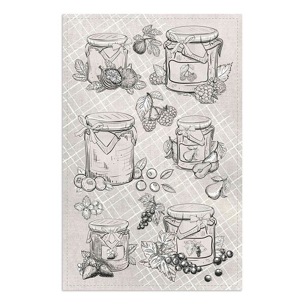 Полотенце кухонное Grand Style Варенье, 39х60 см, хлопок/лен, шелкография