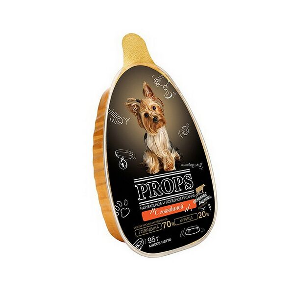 Корм консервированный мясной для собак с говядиной 95г, РБ