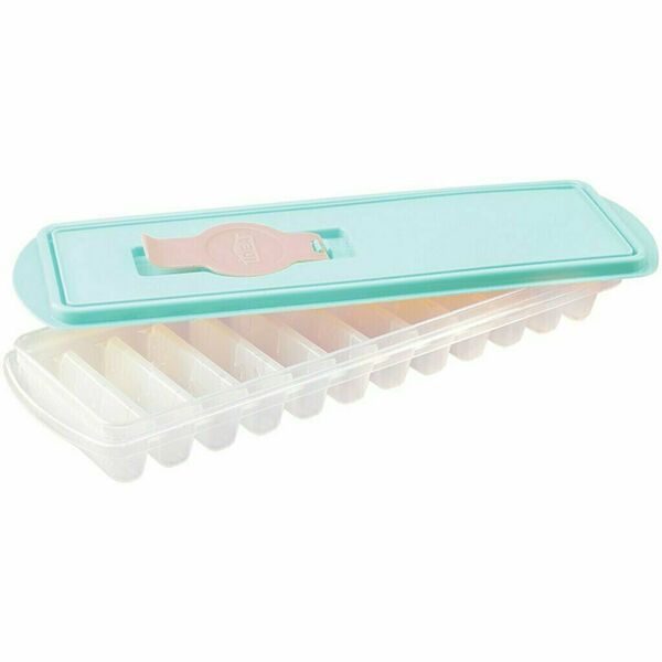 Форма для льда Полимербыт 1 шт., цвет в ассортименте с крышкой 12 ячеек 27х9.5х3.5 см