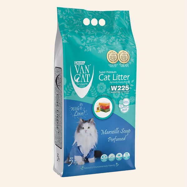 Van Cat Комкующийся наполнитель без пыли с ароматом марсельского мыла, 5 кг